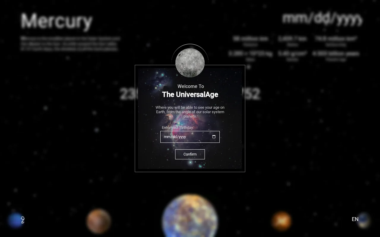 Universal Age, screenshot